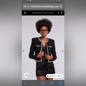 Generation Love Blaire Crystal Tweed Jacket